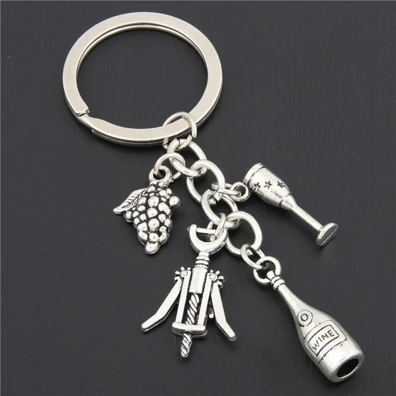 Mini silver European and American cocktail wine corkscrew goblet bar key chain portable backpack accessories car mirror pendant
Mini silver European and American cocktail wine corkscrew goblet bar key chain portable backpack accessories car mirror pendant