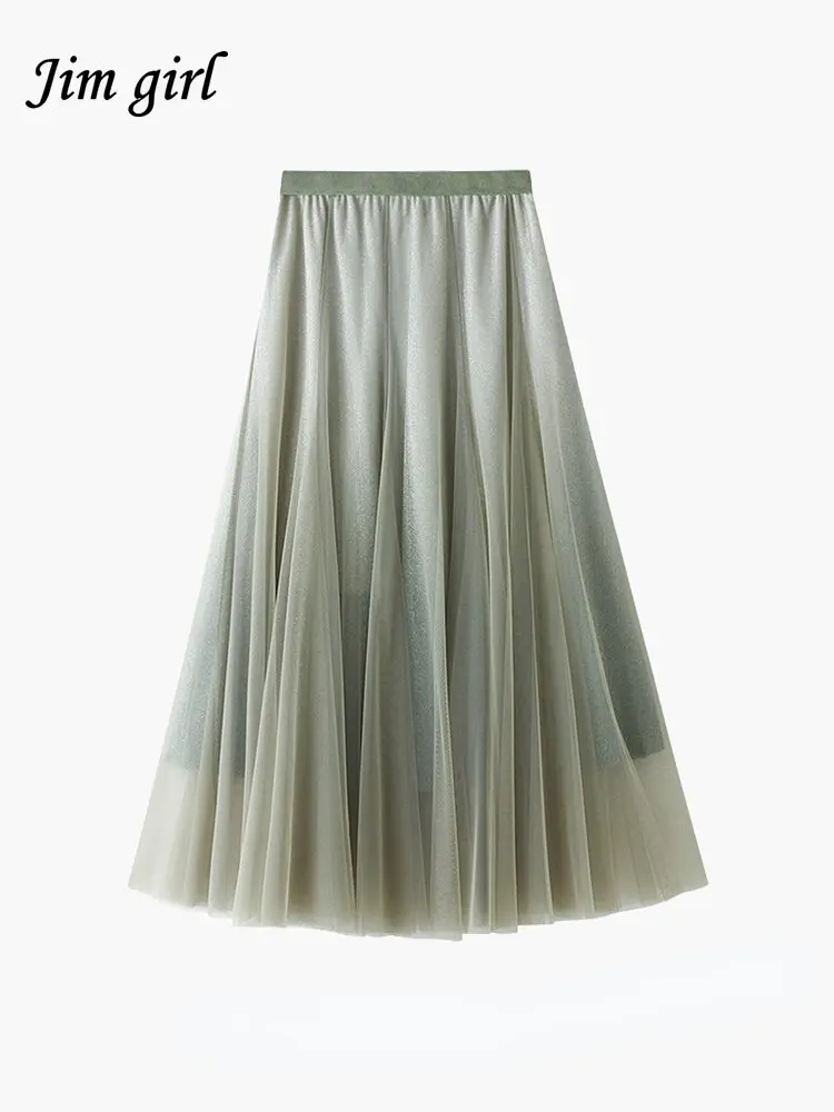Korean Sweet Women Mesh Pleated Skirt Spring Solid High Waist A-Line Tutu Long Skirt Black Blue Midi Tulle Faldas Jupe Femme
Korean Sweet Women Mesh Pleated Skirt Spring Solid High Waist A-Line Tutu Long Skirt Black Blue Midi Tulle Faldas Jupe Femme