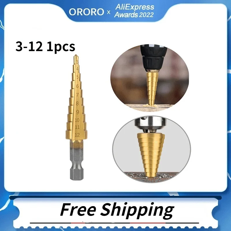 Metal Drill HSS Hex Shank Straight Groove 3-12MM Small Size Step Drill Bit Cone Titanium Coated Wood Cutter Woodworking Tools
Metal Drill HSS Hex Shank Straight Groove 3-12MM Small Size Step Drill Bit Cone Titanium Coated Wood Cutter Woodworking Tools