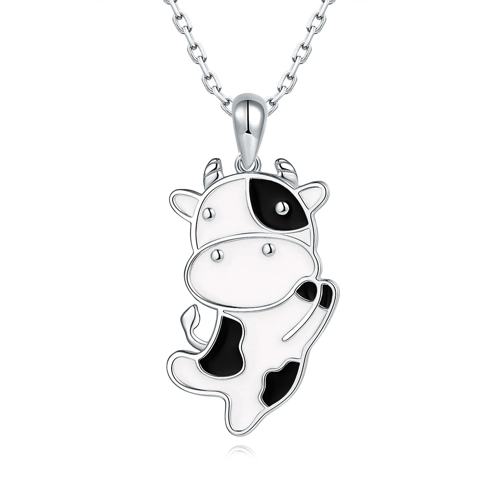 925-Sterling-Silver Cute-Animal Cow With Enamel Pendant Necklace for Women Brithday Valentine Jewelry Gifts for Girl Cow Lovers 
925-Sterling-Silver Cute-Animal Cow With Enamel Pendant Necklace for Women Brithday Valentine Jewelry Gifts for Girl Cow Lovers