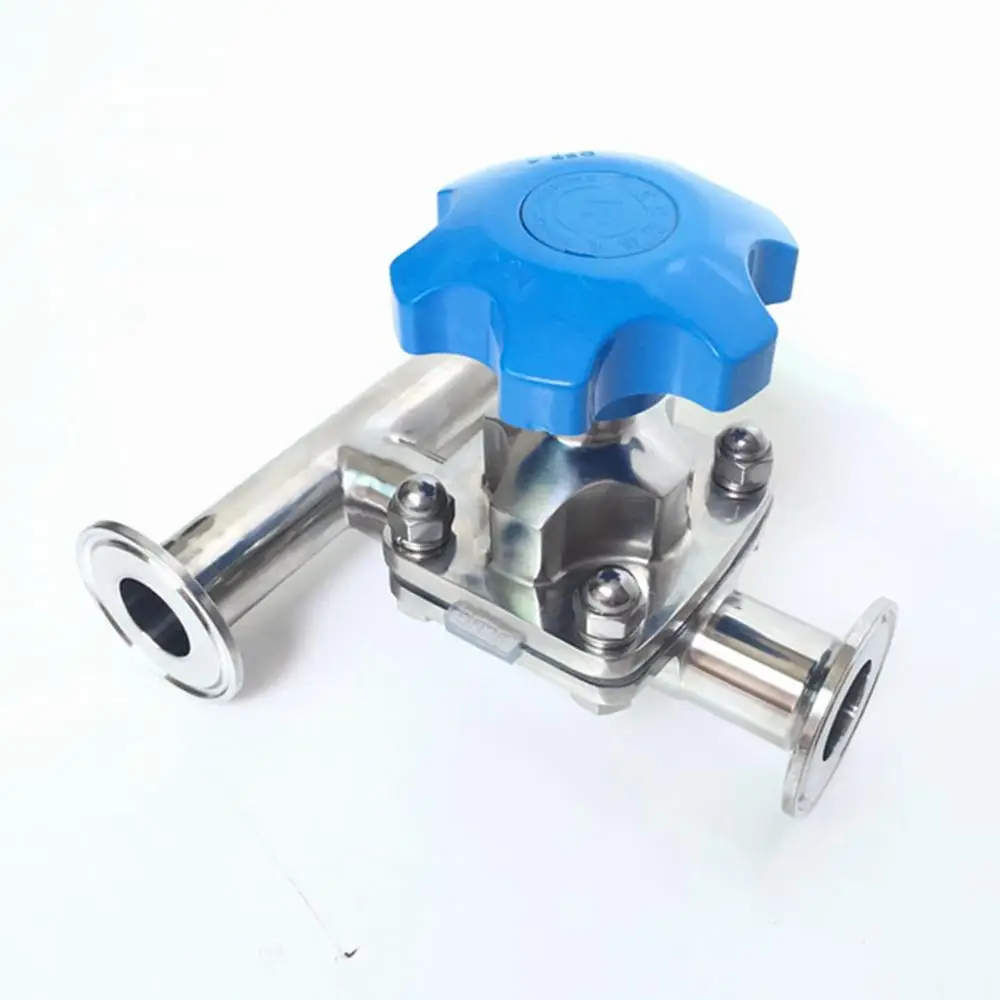 

DN15/20/25/32/40 x 1.5" Tri Clamp Tee 3 Ways 316L Stainless Steel Sanitary Tri Clamp Diaphragm Valve Brew beer Dairy Product