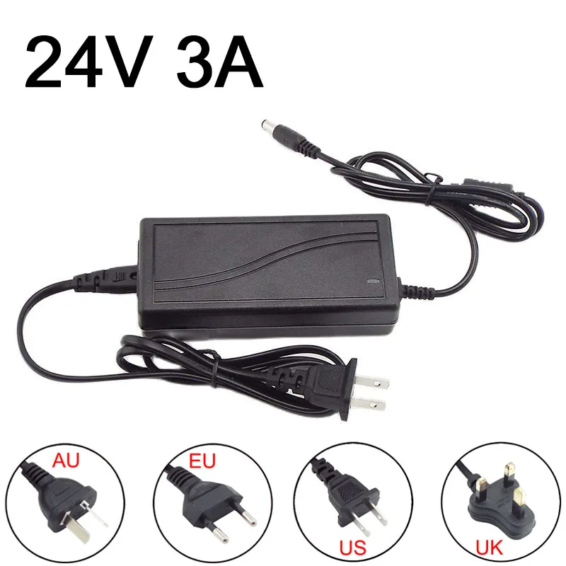 24V 3A 3000ma Power Supply AC DC Adapter Converter charger 100-240V Switching Power Supplies for CCTV Camera LED strip light 
24V 3A 3000ma Power Supply AC DC Adapter Converter charger 100-240V Switching Power Supplies for CCTV Camera LED strip light
