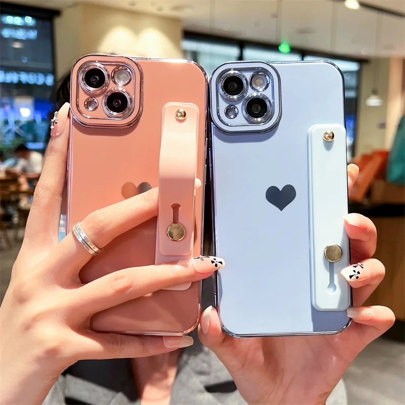 Wristband Bracket Love Heart Phone Case For iphone 13 12 11 Pro XS Max XR X 8 7 Plus SE 3 2 2020 Soft TPU Electroplated Cover
Wristband Bracket Love Heart Phone Case For iphone 13 12 11 Pro XS Max XR X 8 7 Plus SE 3 2 2020 Soft TPU Electroplated Cover