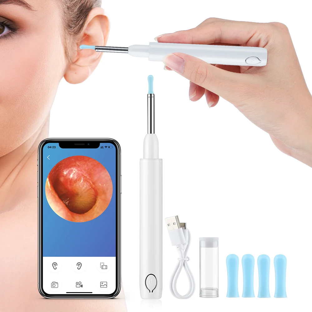 EMS 4.2mm Wireless Visual Ear Pick HD Otoscope Luminous Silicone Ear Scoops Portable Ear Wax Removal for Android IOS Ear Cleaner
EMS 4.2mm Wireless Visual Ear Pick HD Otoscope Luminous Silicone Ear Scoops Portable Ear Wax Removal for Android IOS Ear Cleaner