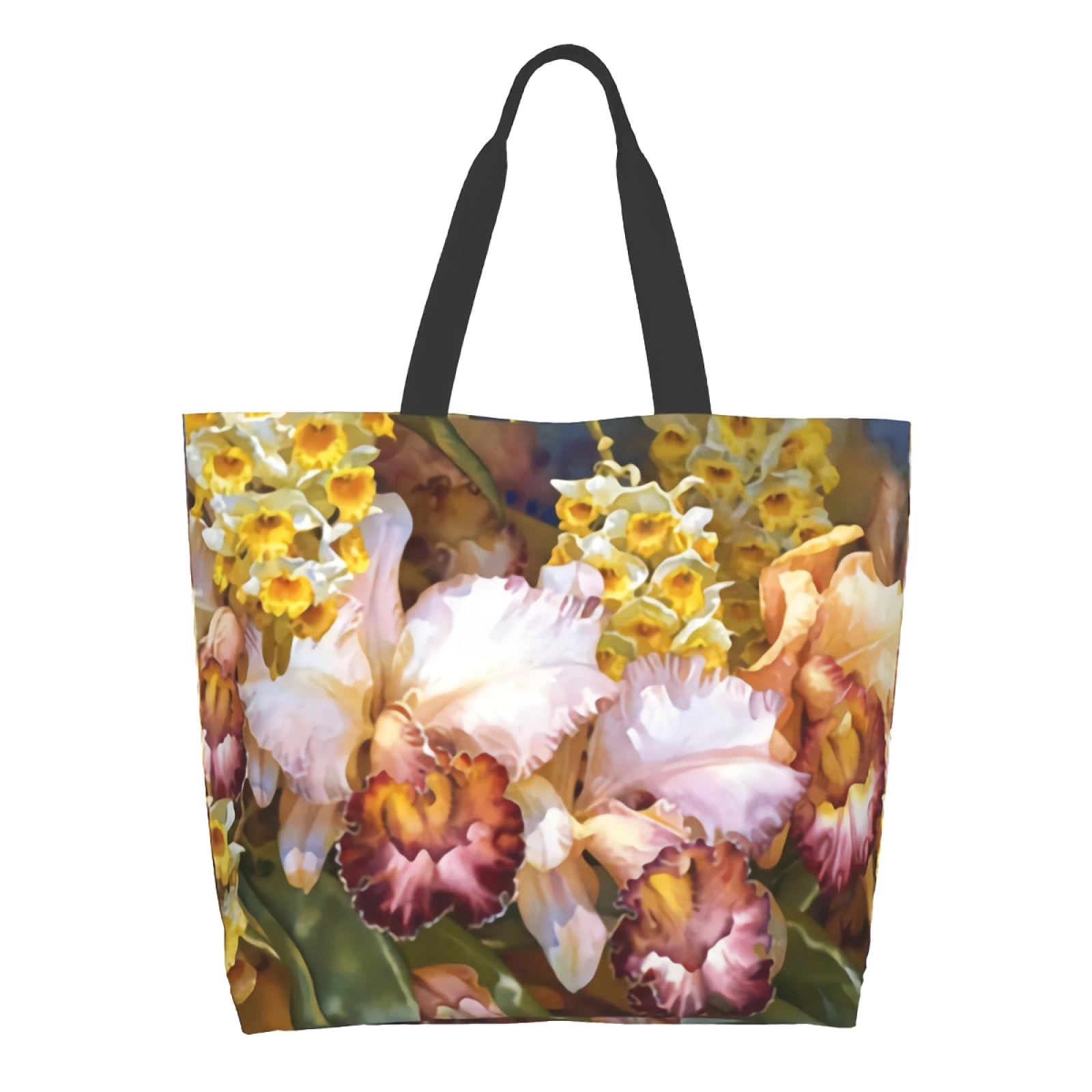 Flowers Oil Reusable Tote Bag Shopping Travel Storage Tote Lightweight Washable Shoulder Bags Handbag with Inside Pockets
Flowers Oil Reusable Tote Bag Shopping Travel Storage Tote Lightweight Washable Shoulder Bags Handbag with Inside Pockets