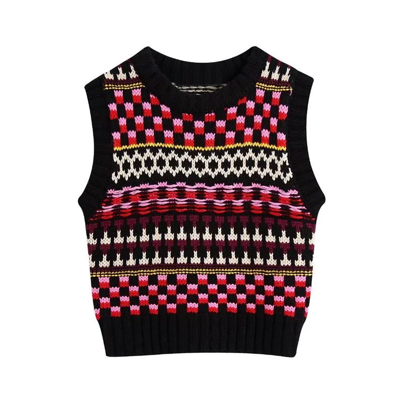 Vest Knitted Autumn Winter Sweater Women Sleeveless Stripe All-Match Outerwear Slim Leisure Top Women Stylish Korean Female Tops
Vest Knitted Autumn Winter Sweater Women Sleeveless Stripe All-Match Outerwear Slim Leisure Top Women Stylish Korean Female Tops