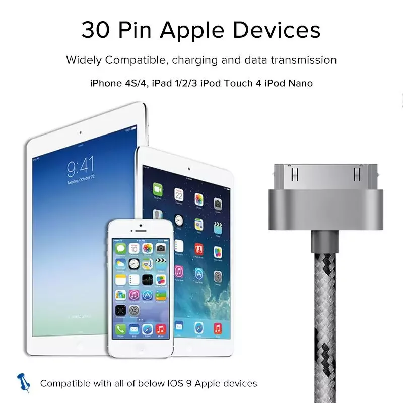 Usb Data Charger Cable 1M Cable For Iphone 4 4s Adapter Converter Charging Wire for Ipad 2 3 Mobie Phones USB Cord Replacement
Usb Data Charger Cable 1M Cable For Iphone 4 4s Adapter Converter Charging Wire for Ipad 2 3 Mobie Phones USB Cord Replacement