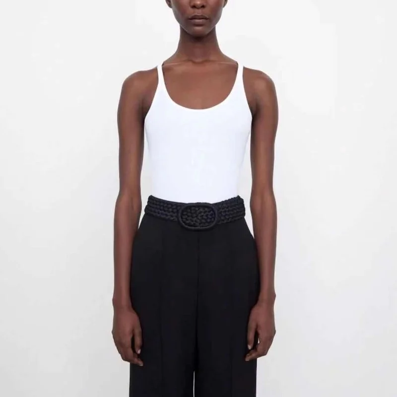 2022 Summer New Women's Threaded Black and White 2-color Camisole Women's Simple Slim Fit Stretch Bottoming Sleeveless Top
2022 Summer New Women's Threaded Black and White 2-color Camisole Women's Simple Slim Fit Stretch Bottoming Sleeveless Top