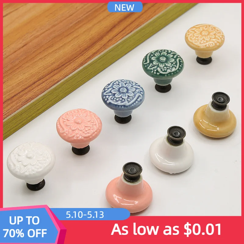 TFAAI Vintage Ceramic Drawer Knobs Round Cupboard Wardrobe Door Pulls Painted Rural Antique Dressing Table Furniture Handles
TFAAI Vintage Ceramic Drawer Knobs Round Cupboard Wardrobe Door Pulls Painted Rural Antique Dressing Table Furniture Handles