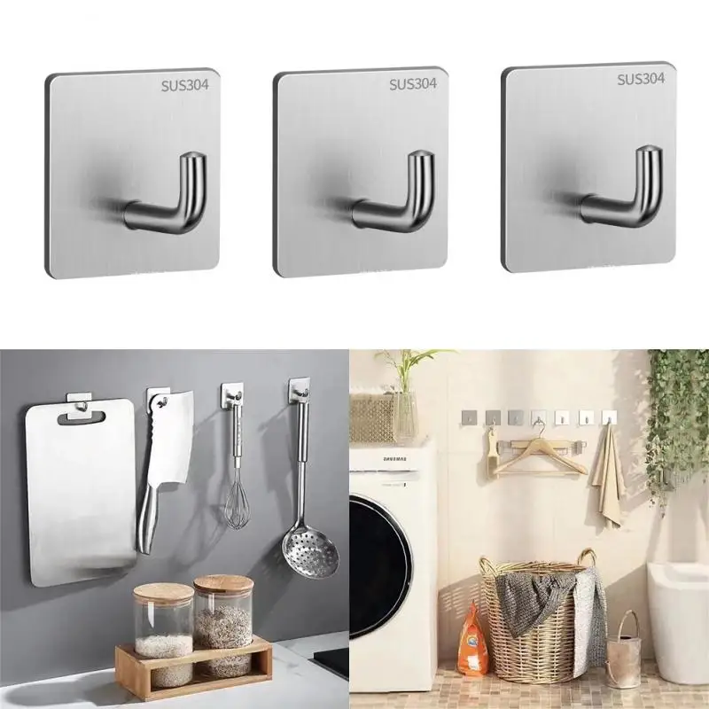 Stainless Steel Hook Wall Hanging Self Adhesive Key Holder Towel Holder Coat Hook Bag Hanger Househood Multi-Purpose Storage
Stainless Steel Hook Wall Hanging Self Adhesive Key Holder Towel Holder Coat Hook Bag Hanger Househood Multi-Purpose Storage