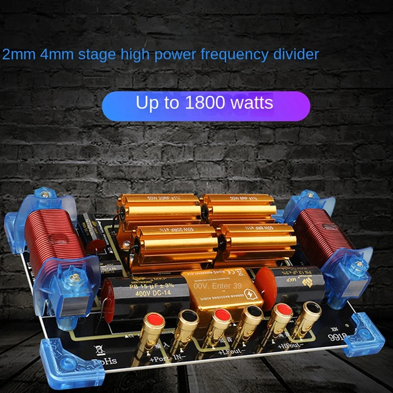 1 PCS 1800W Audio Frequency Divider Two Way Speaker Crossover Stage Performance High Power Frequency Divider 15 18Inch
1 PCS 1800W Audio Frequency Divider Two Way Speaker Crossover Stage Performance High Power Frequency Divider 15 18Inch