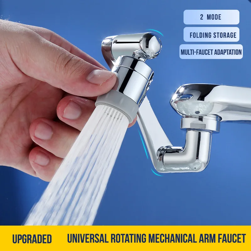 

Rotary Faucet 1080 ° Stainless Steel Arm Swivel Extension Water Tap Nozzle Kitchen Crane Aerator Spray Head For Home Bathroom