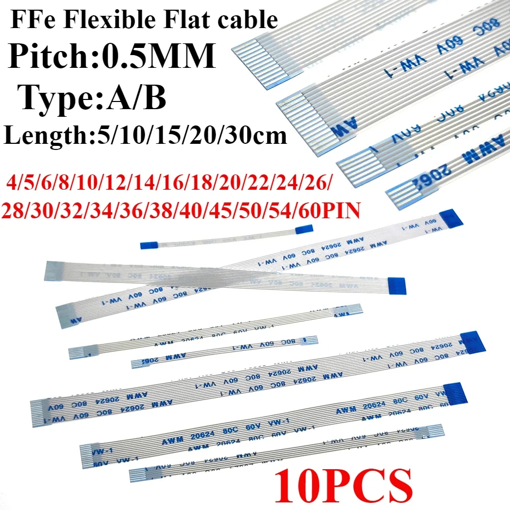 10 шт. FFC FPC AWM 20624 80C 60V VW-1 плоский гибкий кабель 0,5 мм 4 5 6 8 10 12 14 16 18 20 24 26 30 32 34 36 38 40 45 50 54 Pin
10 шт. FFC FPC AWM 20624 80C 60V VW-1 плоский гибкий кабель 0,5 мм 4 5 6 8 10 12 14 16 18 20 24 26 30 32 34 36 38 40 45 50 54 Pin