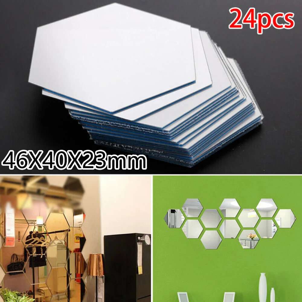 24Pcs Mirror Stickers Acrylic Hexagon Wall Removable Art Decal Home Decor Mural DIY For Living Room, Children's Playroom, Dining
24Pcs Mirror Stickers Acrylic Hexagon Wall Removable Art Decal Home Decor Mural DIY For Living Room, Children's Playroom, Dining