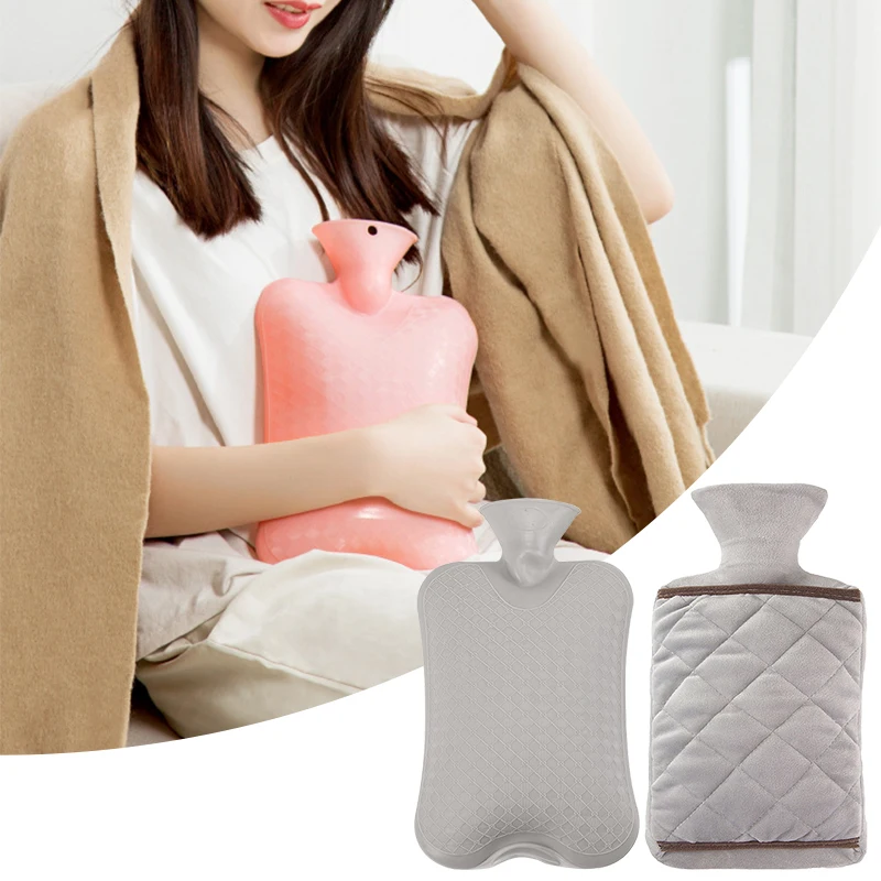 PVC Hot Water Bottles Reusable Warm Water Bag with Cloth Cover for Adults Kids Hand Feet Hot and Cold Compress Supplies 1000ml 
PVC Hot Water Bottles Reusable Warm Water Bag with Cloth Cover for Adults Kids Hand Feet Hot and Cold Compress Supplies 1000ml