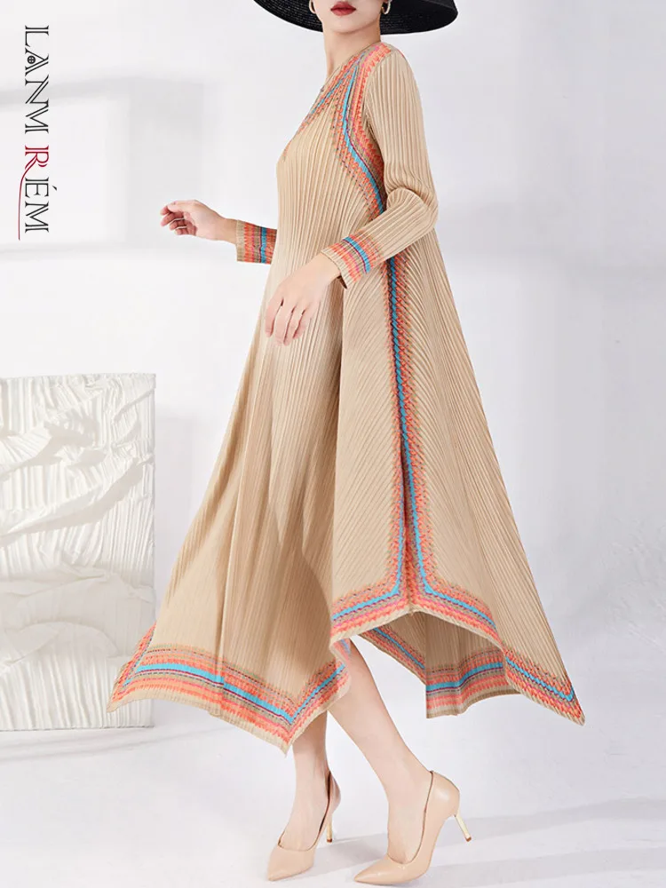 LANMREM Loose Irregular Pleated Dress Contrast Color Long Sleeve Mid Length Dresses Female Party Clothing Spring Clothing 2Q1097
LANMREM Loose Irregular Pleated Dress Contrast Color Long Sleeve Mid Length Dresses Female Party Clothing Spring Clothing 2Q1097