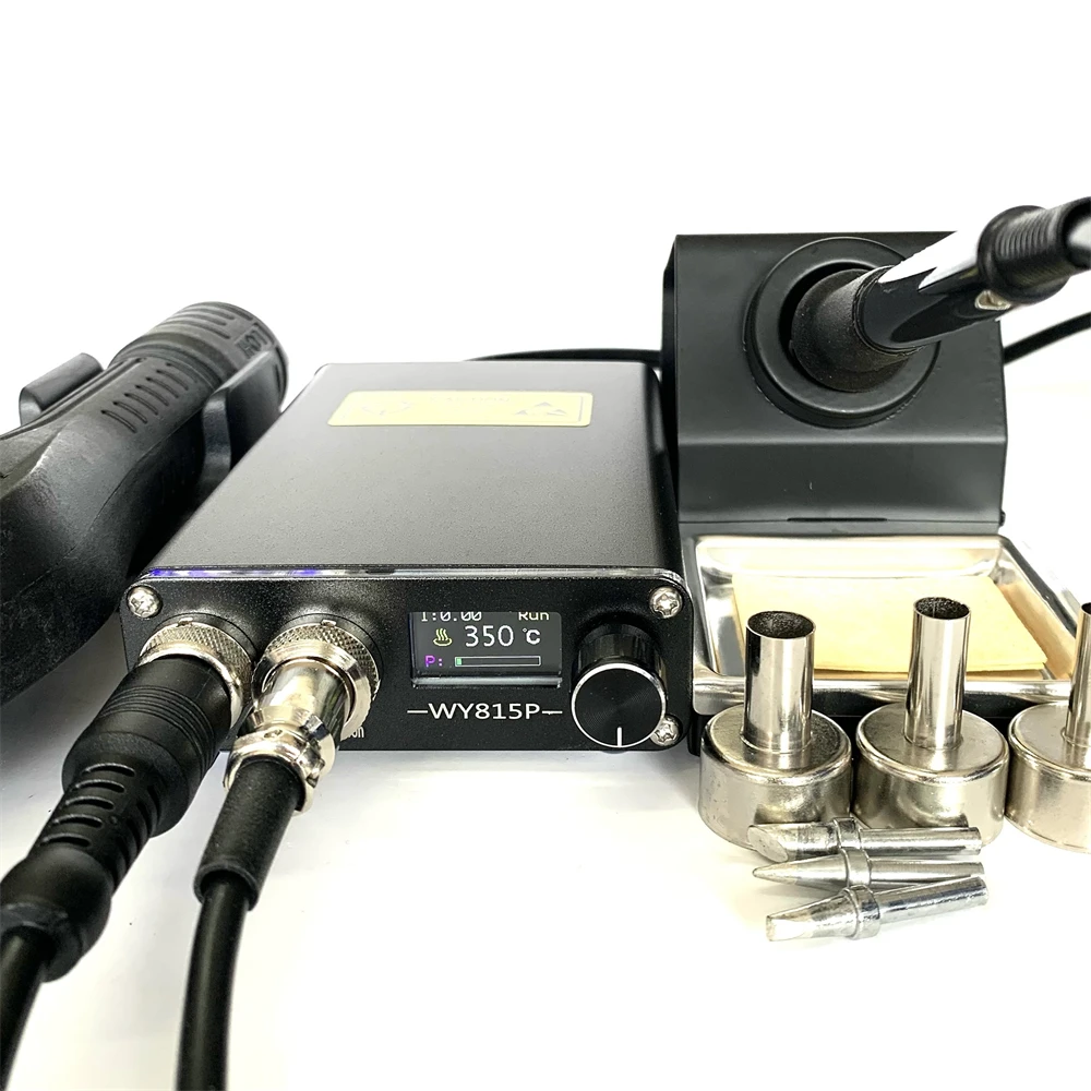 WY815P 220V 2 in 1 150W High Frequency Eddy Current Quick Heating Electric Soldering Iron Solder Station 700W Air Gun DIY Rework
WY815P 220V 2 in 1 150W High Frequency Eddy Current Quick Heating Electric Soldering Iron Solder Station 700W Air Gun DIY Rework