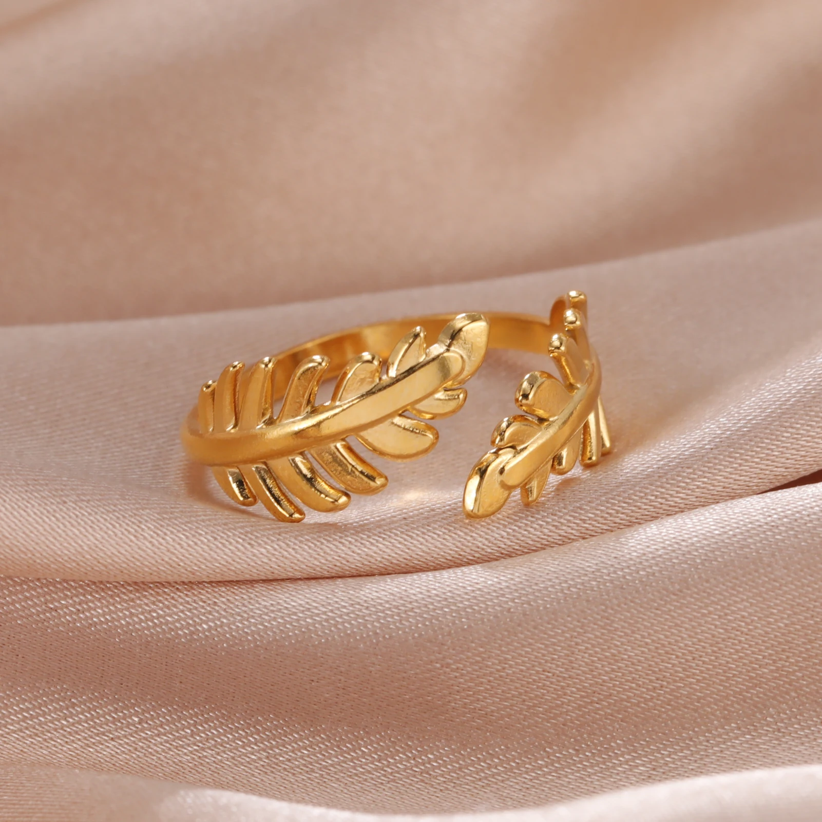 Teamer Women Open Leaf Ring Stainless Steel Gold Color Boho Adjustable Open Finger Rings 2023 Trendy Jewelry Valentines Day Gift
Teamer Women Open Leaf Ring Stainless Steel Gold Color Boho Adjustable Open Finger Rings 2023 Trendy Jewelry Valentines Day Gift