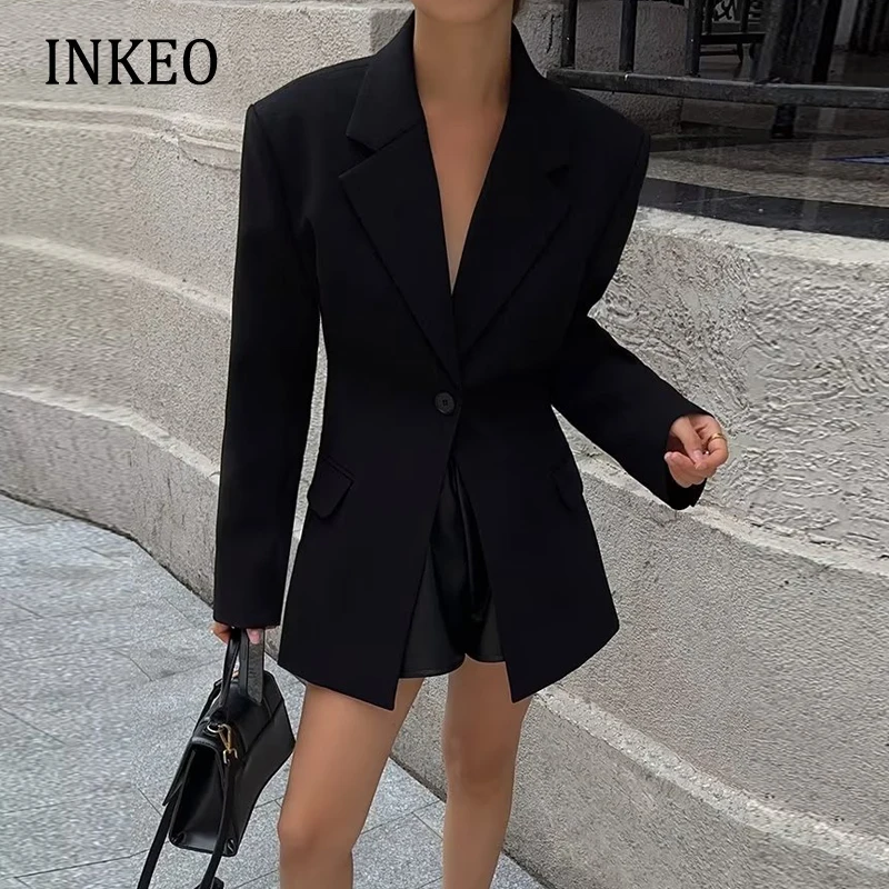 Sexy Black Pleated blzaer Slim Women Notched Single button Jacket Suit 2023 Spring Streetwear Pockets Outfits Fashion 3O003
Sexy Black Pleated blzaer Slim Women Notched Single button Jacket Suit 2023 Spring Streetwear Pockets Outfits Fashion 3O003