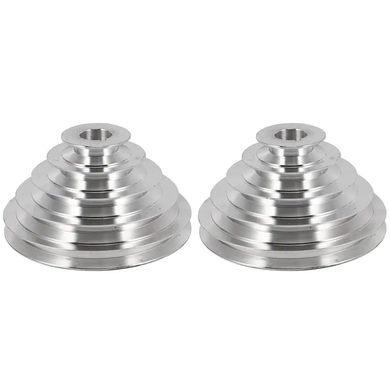 2X 25Mm Bore Aluminum Pagoda Wheel A Type 5 Step Pagoda Pulley Wheel For V-Belt Timing Belt
2X 25Mm Bore Aluminum Pagoda Wheel A Type 5 Step Pagoda Pulley Wheel For V-Belt Timing Belt