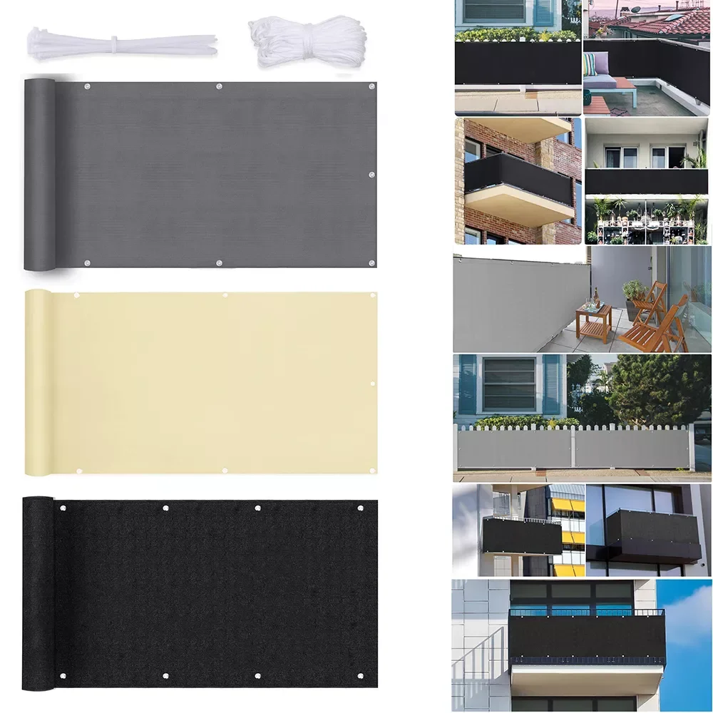 

Sunshade Net Ventilation Privacy Screen Balcony Cover HDPE 200 G/M², Buckle Outdoor Sail Awning Shade Cloth Garden Fence Shelter