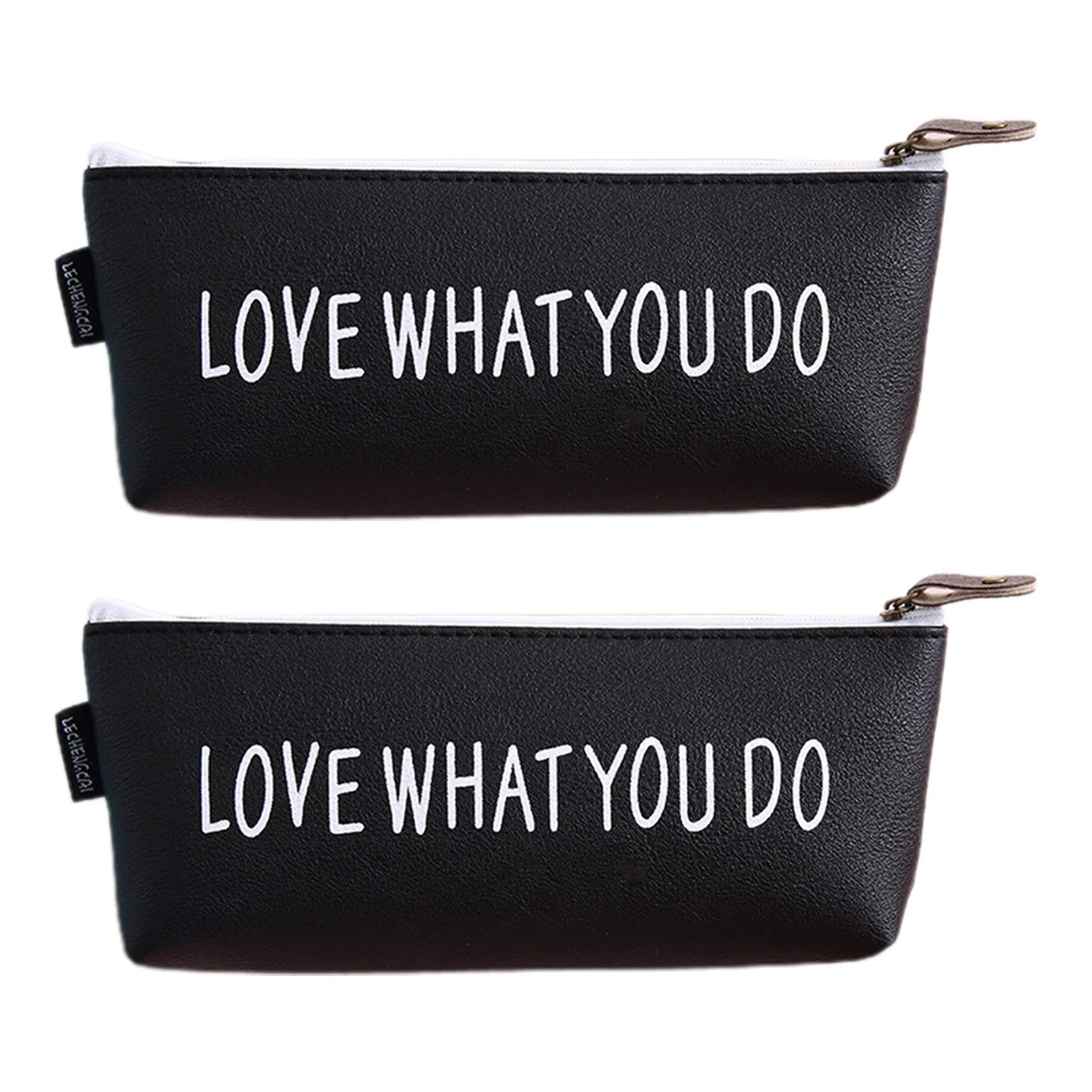2pcs Pencil Bag Stationery Pen Holder Letter Print Large Capacity Portable Waterproof Inspirational Zipper Closure PU Leather
2pcs Pencil Bag Stationery Pen Holder Letter Print Large Capacity Portable Waterproof Inspirational Zipper Closure PU Leather
