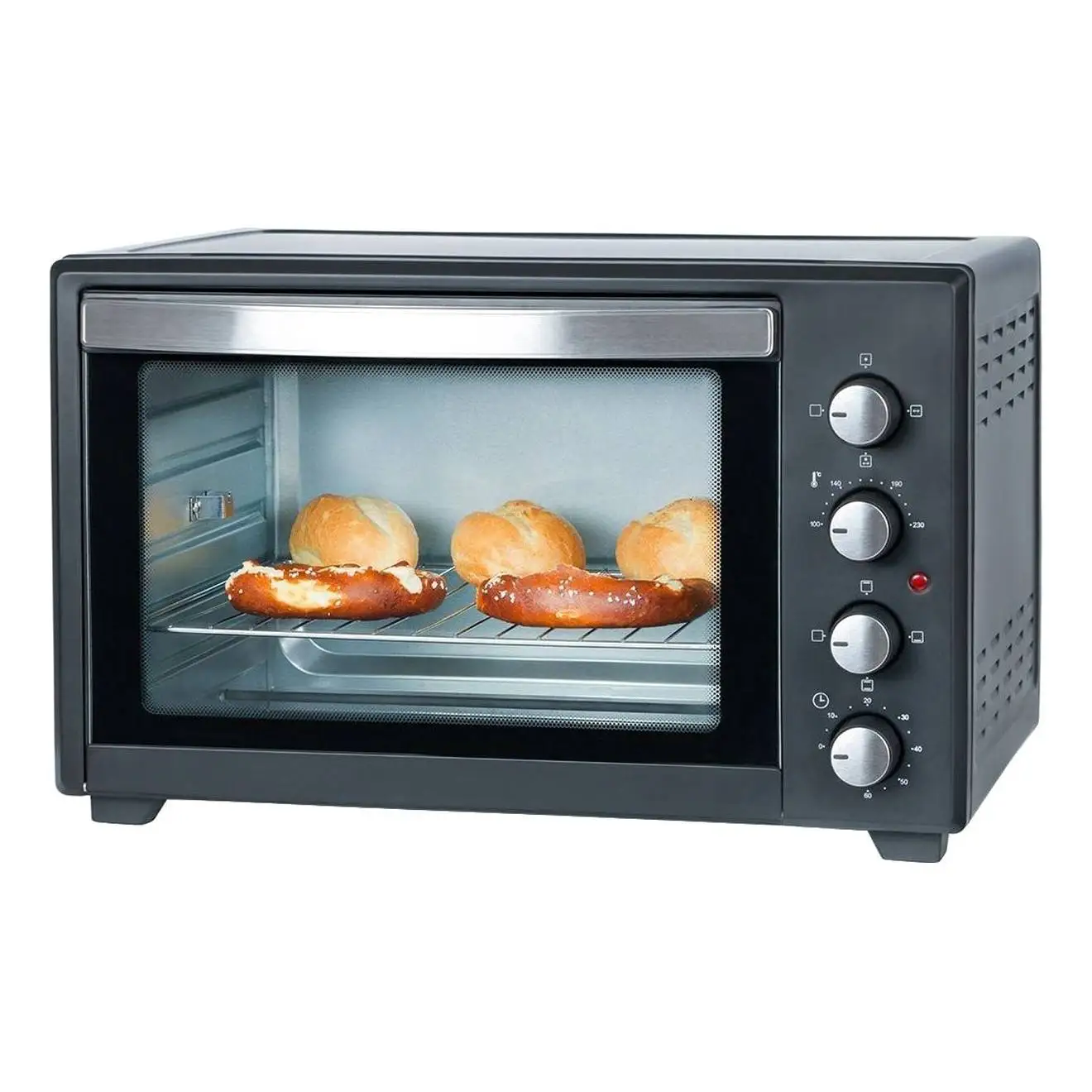 Мини печь FIRST FA 5046 2 Black (Объем 45 л 5 программ мощность 2000 Вт откидная