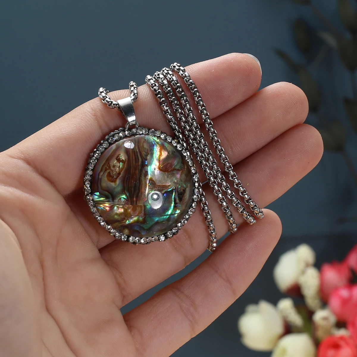 Natural Colorful Abalone Necklace Round Shell Stainless Steel Chain for Women Tribal Necklace Jewelry Party Gifts
Natural Colorful Abalone Necklace Round Shell Stainless Steel Chain for Women Tribal Necklace Jewelry Party Gifts