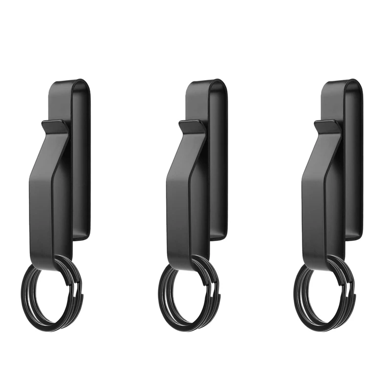 3PCS Heavy Duty Belt Key Holder With 6Pcs Metal Key Rings, Stainless Steel Black Men Keychain Tactical Key Holder Clip
3PCS Heavy Duty Belt Key Holder With 6Pcs Metal Key Rings, Stainless Steel Black Men Keychain Tactical Key Holder Clip