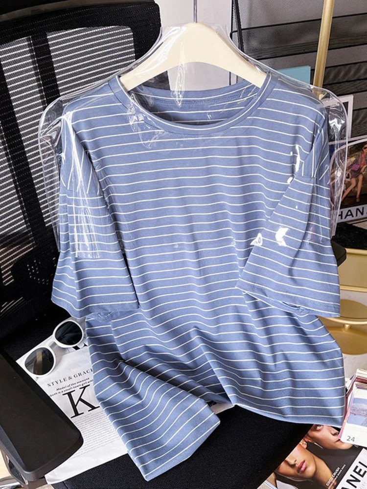 Oversize Striped Long T-shirt Summer Women Short Sleeve Loose Extra Large Tshirt Casual Cotton Streetwear Tops
Oversize Striped Long T-shirt Summer Women Short Sleeve Loose Extra Large Tshirt Casual Cotton Streetwear Tops