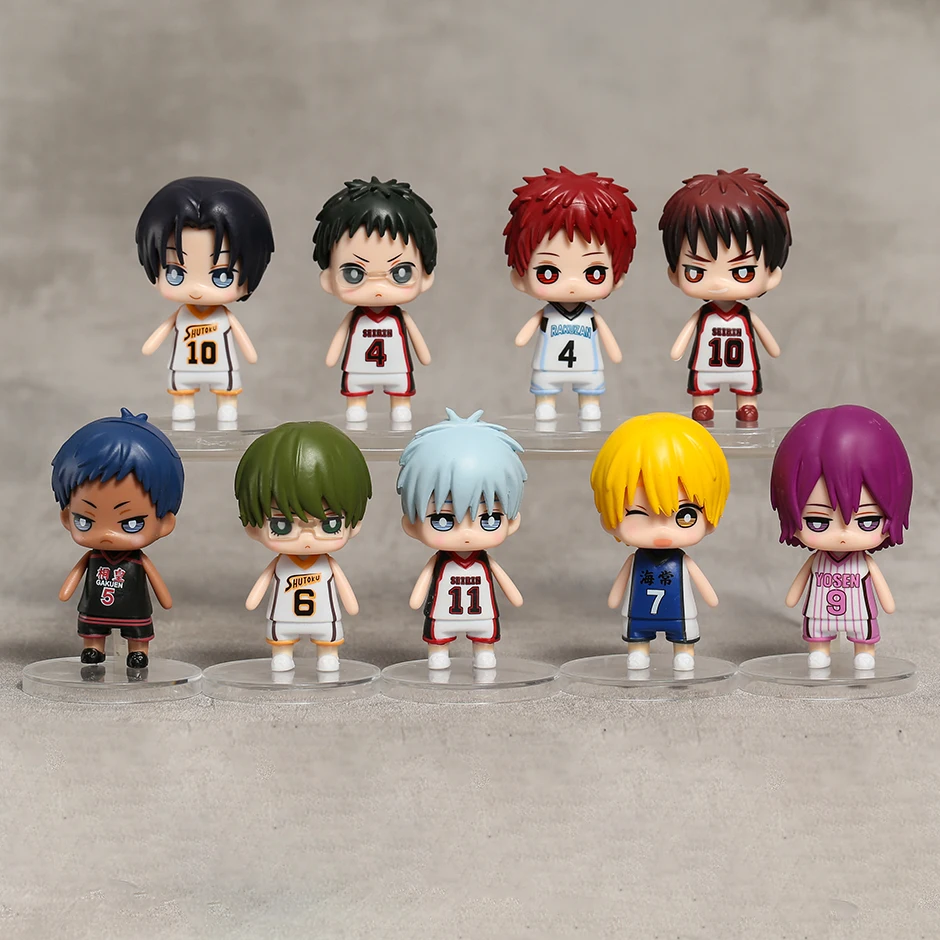 Мини-фигурки из ПВХ для баскетбола Kuroko's Tetsuya Taiga Teppei Ryota Shintaro kazunari Daiki atсуси, подарок на Рождество, день рождения, игрушки
Мини-фигурки из ПВХ для баскетбола Kuroko's Tetsuya Taiga Teppei Ryota Shintaro kazunari Daiki atсуси, подарок на Рождество, день рождения, игрушки