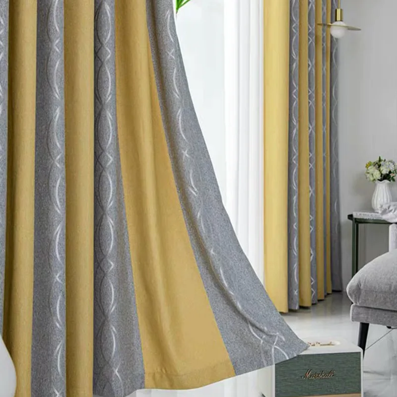 Striped Blackout Curtains for Living Room Simple Stitching Windshield Bedroom Curtain Floor-to-ceiling Blackout Jacquard Screens
Striped Blackout Curtains for Living Room Simple Stitching Windshield Bedroom Curtain Floor-to-ceiling Blackout Jacquard Screens