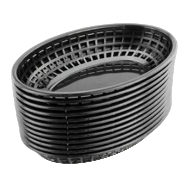 12 Pcs Plastic Fast Food Baskets Oval Serving Platter Breakfast Dinner Plates French Fries Cake Bread Tray Restaurant
12 Pcs Plastic Fast Food Baskets Oval Serving Platter Breakfast Dinner Plates French Fries Cake Bread Tray Restaurant