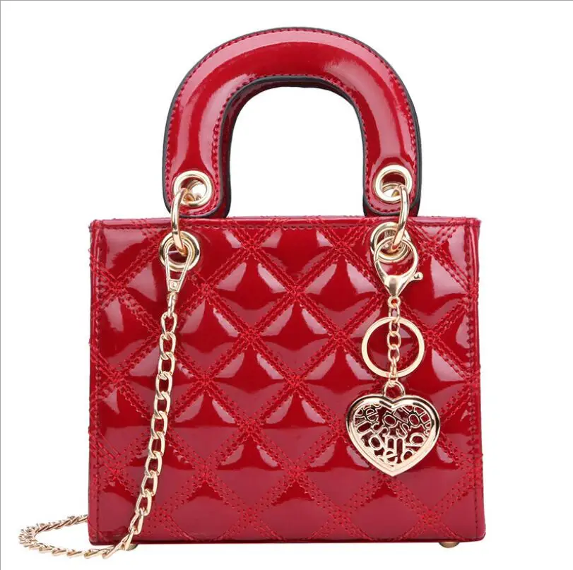 New Women's Bag With Rhombic Pattern Handbag Patent Leather Single Shoulder Messenger Bag high quality PU Small square Bag
New Women's Bag With Rhombic Pattern Handbag Patent Leather Single Shoulder Messenger Bag high quality PU Small square Bag