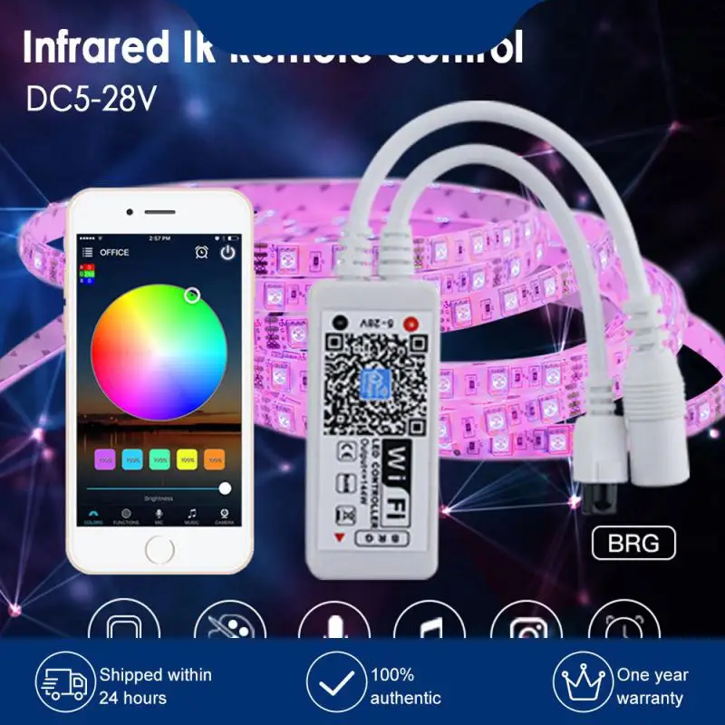 New Smart Strip Wifi RGB LED Controller for 5050 3528 Work w Alexa Android/IOS APP
New Smart Strip Wifi RGB LED Controller for 5050 3528 Work w Alexa Android/IOS APP