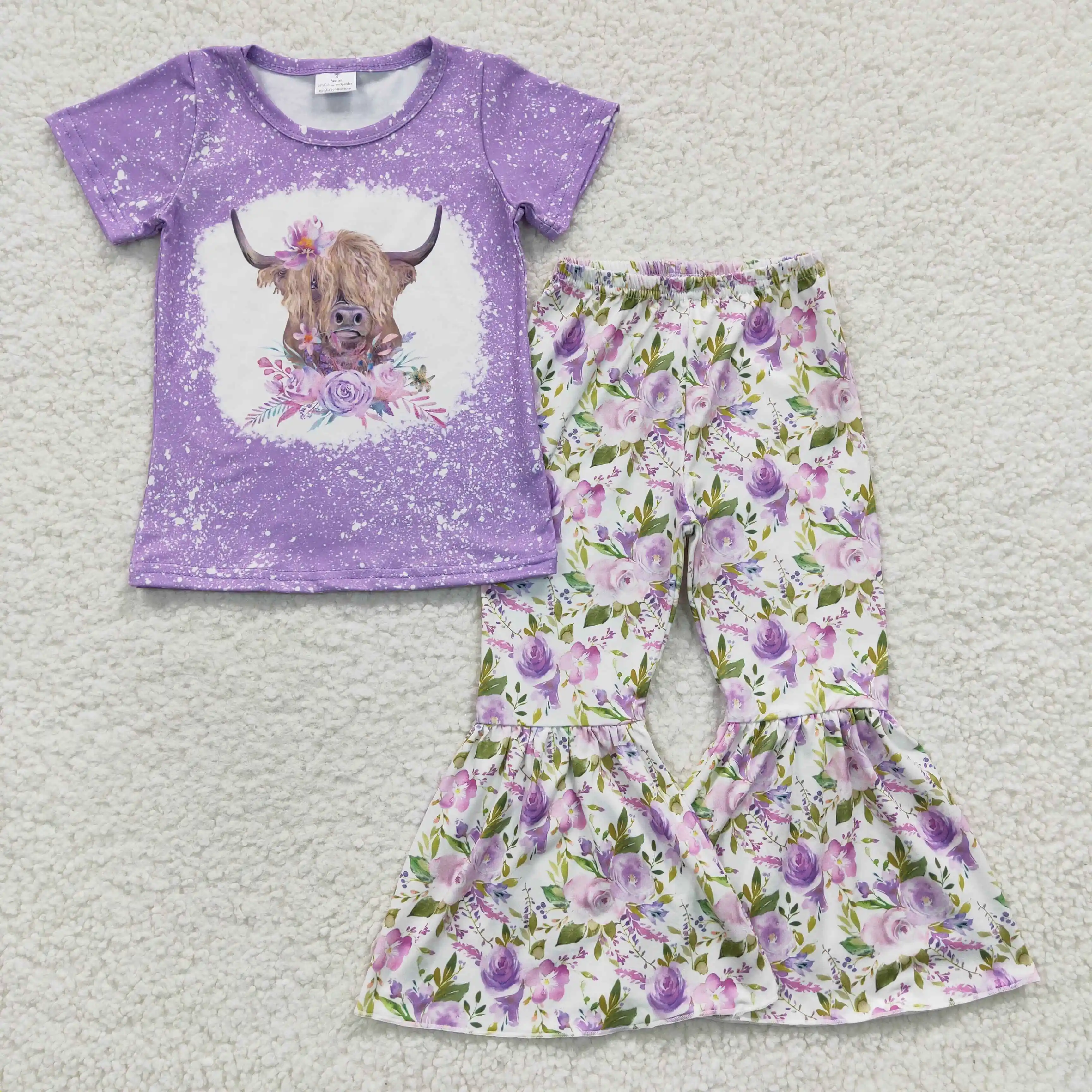 2023 New Design RTS Cow Print Shirt Child Girls Spring Sets Kids Cute Boutique Clothes Baby Purple Floral Outfits
2023 New Design RTS Cow Print Shirt Child Girls Spring Sets Kids Cute Boutique Clothes Baby Purple Floral Outfits