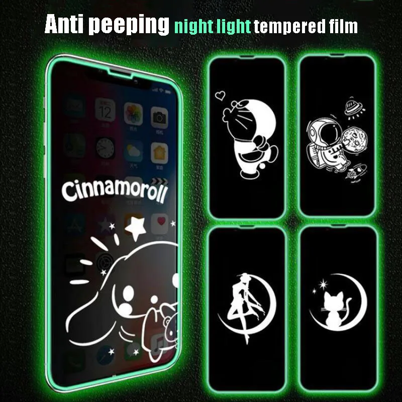 Sanrio cartoon Anti peeping night light tempered film Suitable for iPhone14/13/12/11/X Creative Apple phone Screen protector
Sanrio cartoon Anti peeping night light tempered film Suitable for iPhone14/13/12/11/X Creative Apple phone Screen protector