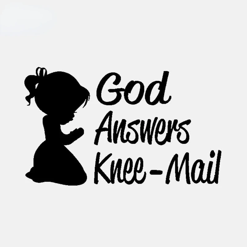 Creativity God Answers Knee-Mail Girl Vinyl Decal Car Sticker Praying Christian Black/Silver 15.9CM*9.5CM
Creativity God Answers Knee-Mail Girl Vinyl Decal Car Sticker Praying Christian Black/Silver 15.9CM*9.5CM