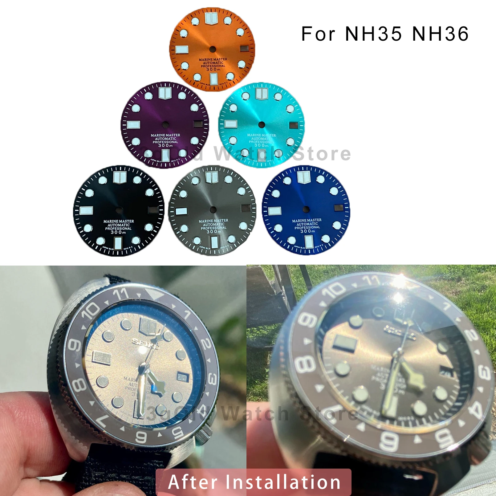 Большой циферблат с рисунком солнца для ногтей 28,5 мм для SKX007, модифицированный циферблат с зеленым светом для движения NH35NH36
Большой циферблат с рисунком солнца для ногтей 28,5 мм для SKX007, модифицированный циферблат с зеленым светом для движения NH35NH36