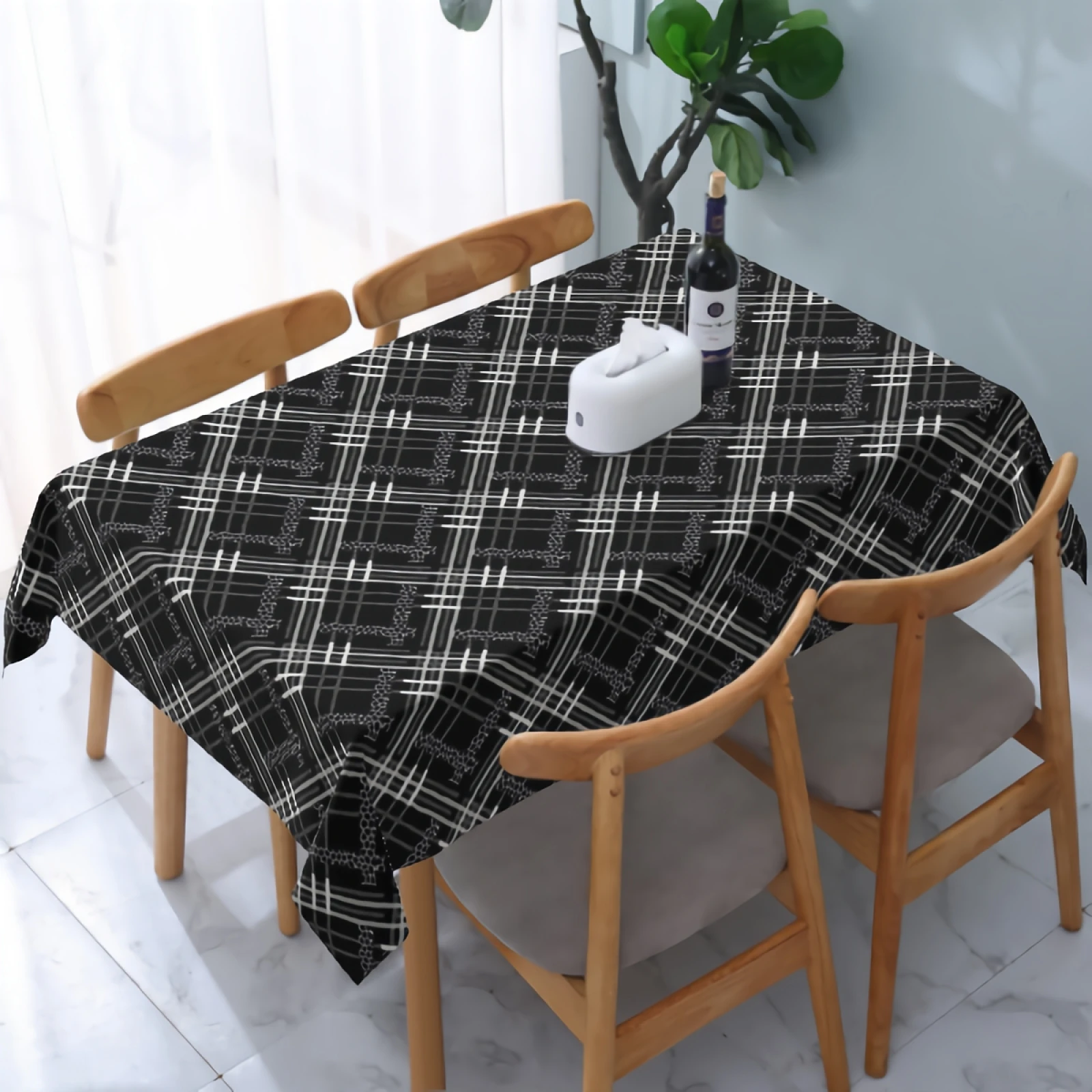 Black and White Geometric Tablecloth Washable Stain and Wrinkle Resistant Water-Proof Table Cloth for Dining Table Party Decor
Black and White Geometric Tablecloth Washable Stain and Wrinkle Resistant Water-Proof Table Cloth for Dining Table Party Decor