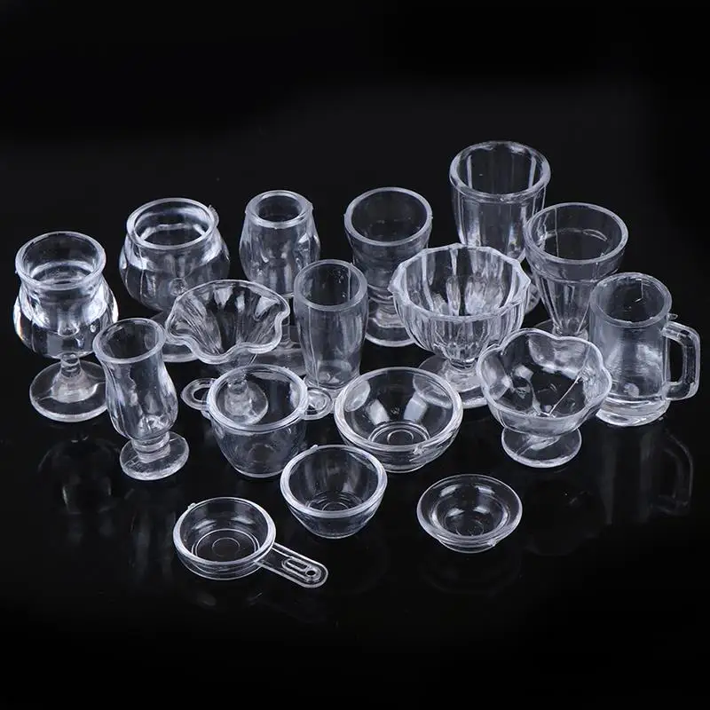 17Pcs/lot 1:12 Dollhouse Transparent cups Dollhouse Kitchen Tableware Toys Mini Drink Cups Dish for dolls DIY Pretend Play Toy
17Pcs/lot 1:12 Dollhouse Transparent cups Dollhouse Kitchen Tableware Toys Mini Drink Cups Dish for dolls DIY Pretend Play Toy