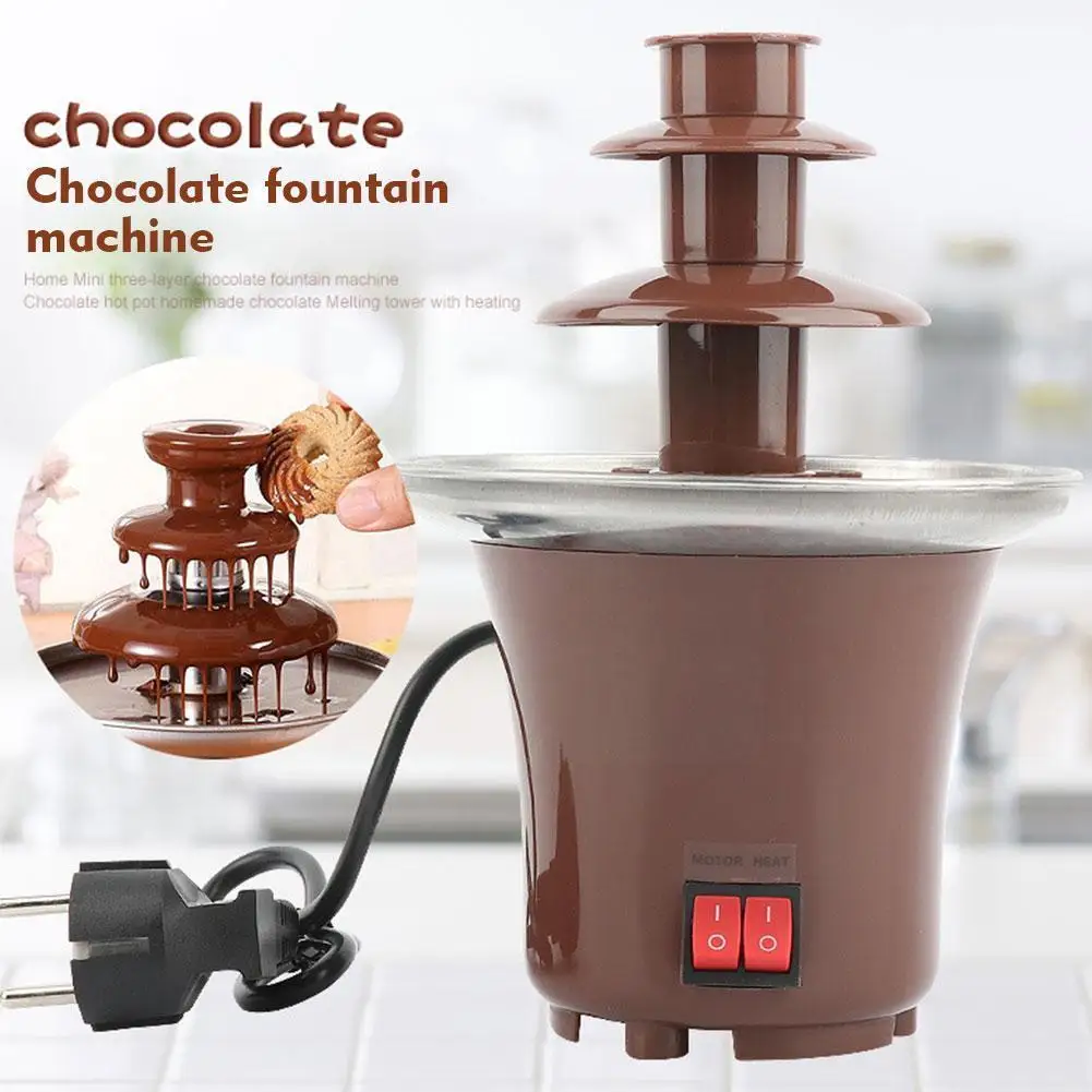 Mini Chocolate Fountain Three Layers Design Chocolate Chocolate DIY Melt Handmade Fondue Pot Chocolate Melting Waterfall Ho W6E8 
Mini Chocolate Fountain Three Layers Design Chocolate Chocolate DIY Melt Handmade Fondue Pot Chocolate Melting Waterfall Ho W6E8