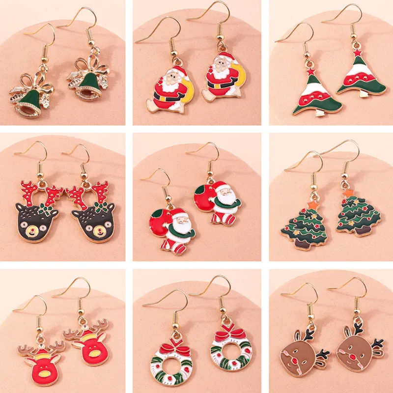Fashion Christmas Tree Santa Claus Deer Drop Earrings for Women New Year Dangle Hook Earrings Brincos Girls Party Holiday Gifts
Fashion Christmas Tree Santa Claus Deer Drop Earrings for Women New Year Dangle Hook Earrings Brincos Girls Party Holiday Gifts