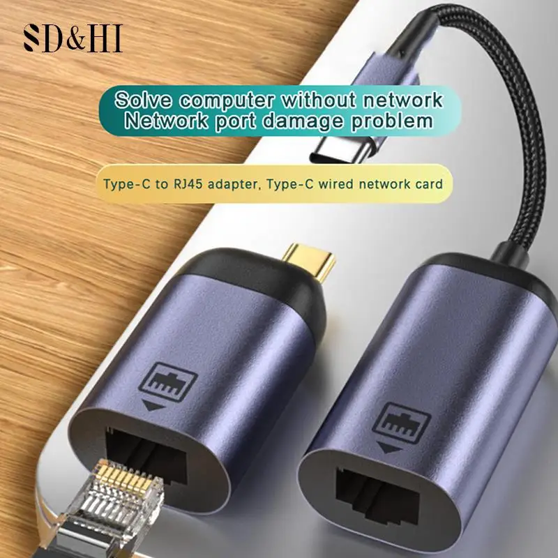 

Переходник USBC на 100/1000 м, Gigabit, Внешний проводной сетевой штекер USB Type-C 3,1 RJ45 LAN Ethernet