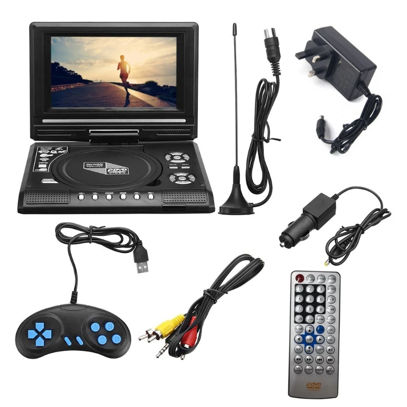 Portable DVD Player 7'' creen for w/ Remote Controller Game Pad Support USB/SD Card Multiple Disc Formats for Dorm Home
Portable DVD Player 7'' creen for w/ Remote Controller Game Pad Support USB/SD Card Multiple Disc Formats for Dorm Home