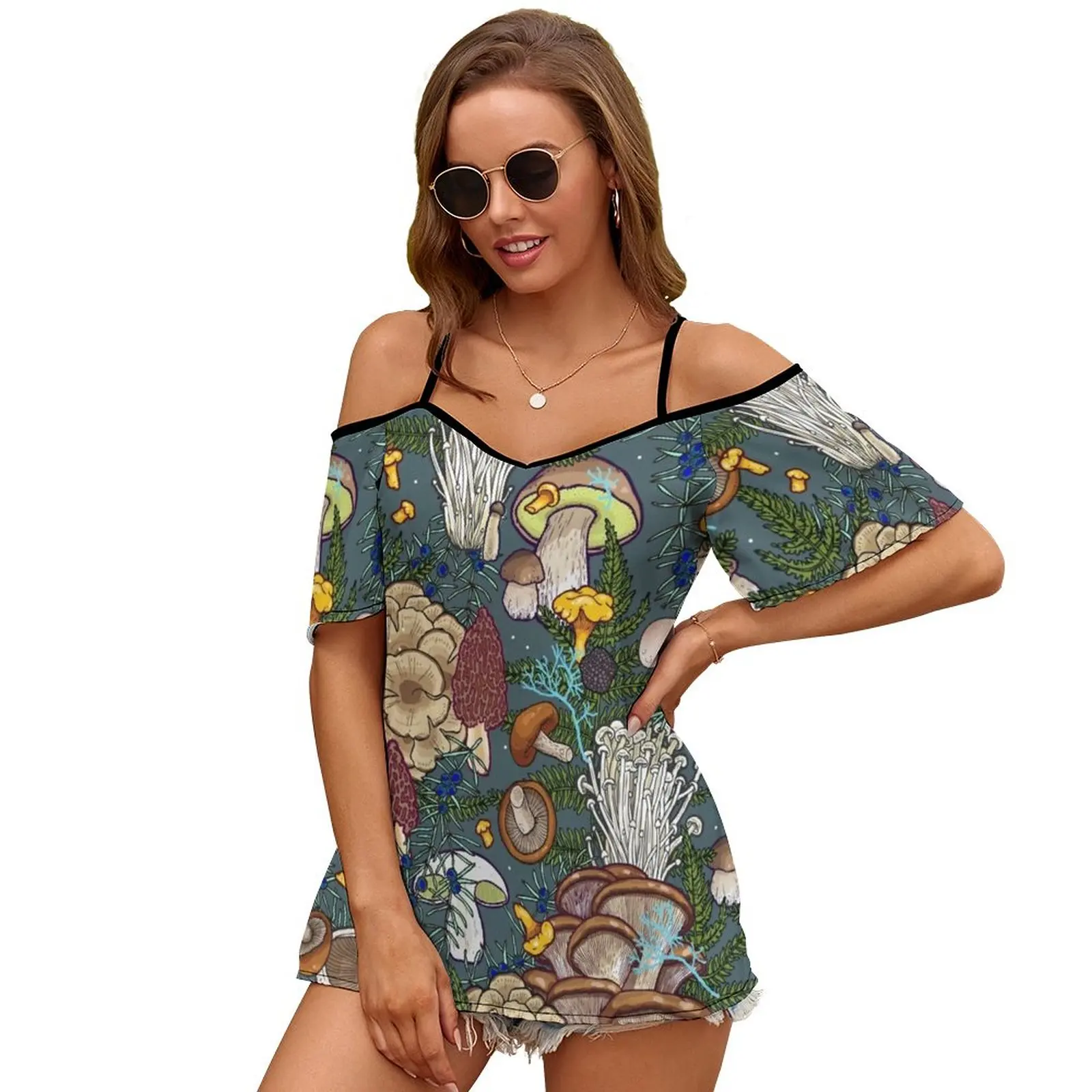 Mushroom Forest 2151 Women Print T Shirt Casual Off Shoulder Loose Pullover Tops Fashion Clothes Fungus Chanterelle Portobelo
Mushroom Forest 2151 Women Print T Shirt Casual Off Shoulder Loose Pullover Tops Fashion Clothes Fungus Chanterelle Portobelo