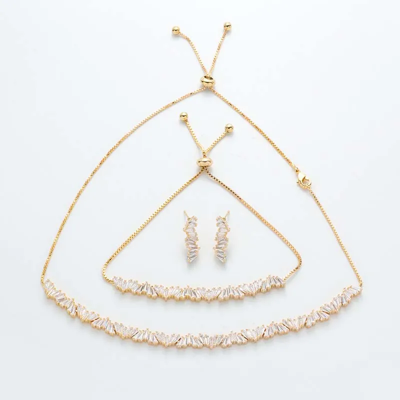 HADIYANA New Luxury Women Wedding Choker Cubic Zirconia Set Jewelry Fashion Women Copper Jewelry Sets With Factory Price TZ8061
HADIYANA New Luxury Women Wedding Choker Cubic Zirconia Set Jewelry Fashion Women Copper Jewelry Sets With Factory Price TZ8061