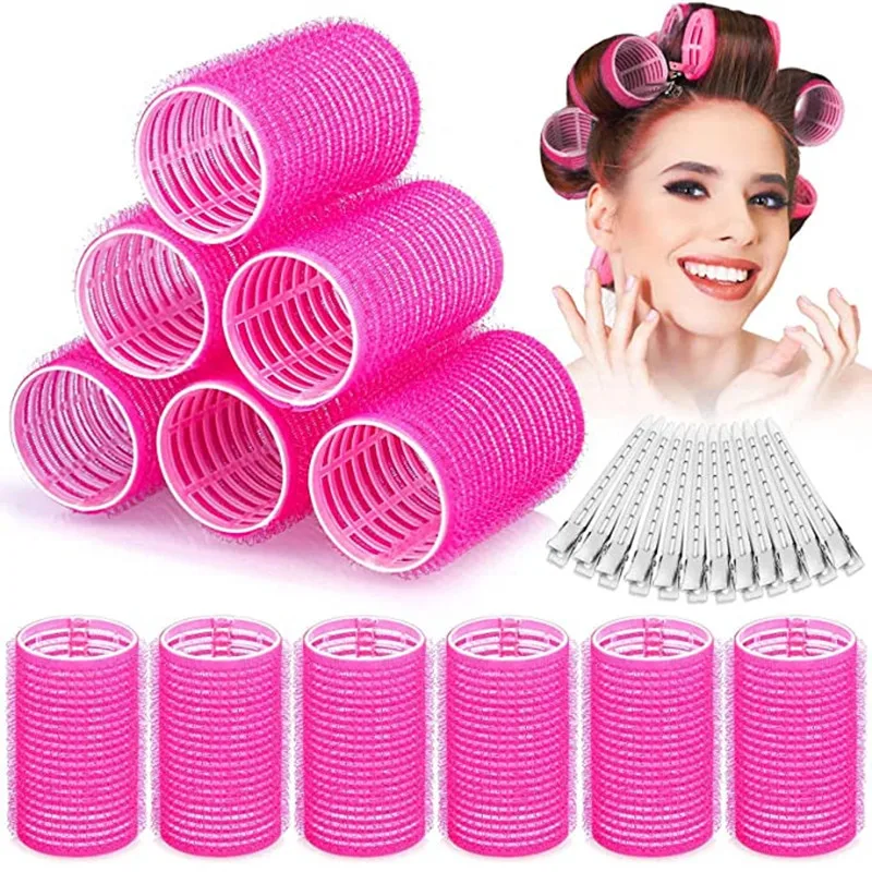 6pcs Self-Grip Hair Rollers Heatless Hair Curlers No Heat Hair Bangs Volume Self-adhesive Hook & Loop DIY Styling Tools 
6pcs Self-Grip Hair Rollers Heatless Hair Curlers No Heat Hair Bangs Volume Self-adhesive Hook & Loop DIY Styling Tools