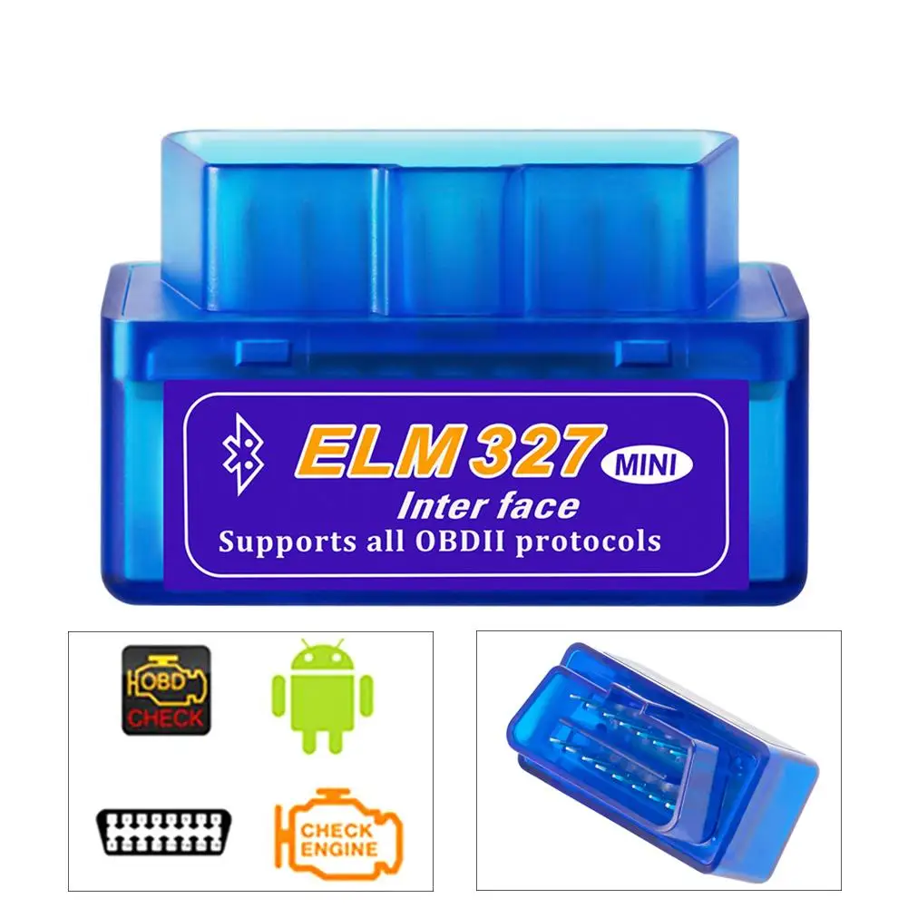 Super Mini ELM327 Car Diagnostic Scanner Universal Bluetooth-compatible V2.1 OBD2 Wireless OBD II Auto Scan Tool Work On Android
Super Mini ELM327 Car Diagnostic Scanner Universal Bluetooth-compatible V2.1 OBD2 Wireless OBD II Auto Scan Tool Work On Android