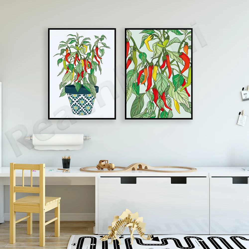 Pepper Potted Plants - Pepper Plant Prints Canvas Painting Poster Plant Illustration Wall Art Print Picture Suitable for Home Us
Pepper Potted Plants - Pepper Plant Prints Canvas Painting Poster Plant Illustration Wall Art Print Picture Suitable for Home Us